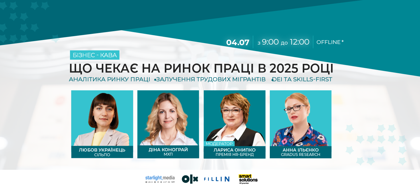 «Що чекає на ринок праці України в 2025»: бізнес-кава для HRD